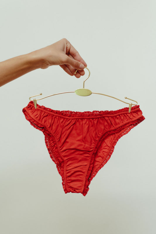 The red frilly panties