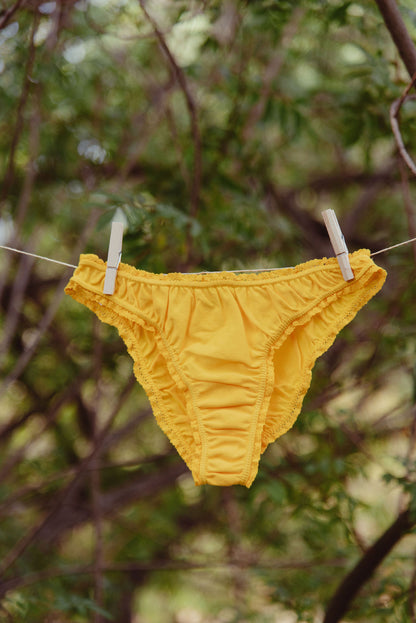 The yellow lemon frilly panties